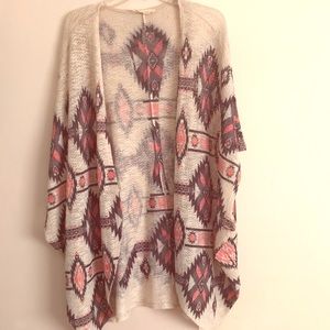 Aztec print cardigan